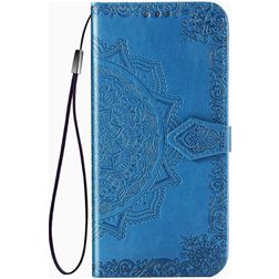 Mobigear Mandala Motorola One Fusion Plus Wallet case - Blue