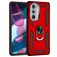 Mobigear Armor Ring Motorola Edge 30 Pro Hard Case Back cover Shockproof with Ring Holder - Red