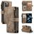 CaseMe C30 iPhone 13 Mini Funda tipo libro Cartera - Marrón