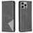 Mobigear Rhombus Slim iPhone 15 Pro Max Capa livro - Preto