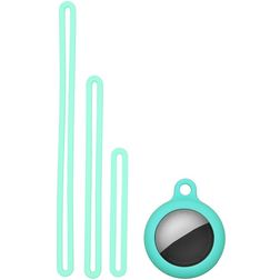 Mobigear Lanyard Apple AirTag Cover Silicone flessibile - Verde menta