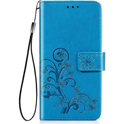 Mobigear Clover Samsung Galaxy A21s Wallet case - Blue