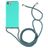 Mobigear Lanyard iPhone 8 Fleksibel TPU Cover med snor - Turkis