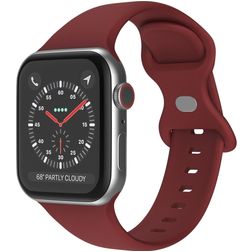 Mobigear Sport Dual Correa Silicona Cierre de pinza para Apple Watch - 42/41/40/38 mm - Burdeos
