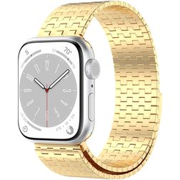 Mobigear London Rostfritt stål Apple Watch Armband Magnetlås - 49/46/45/44 mm - Guld