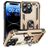 Mobigear Armor Ring iPhone 16 Pro Funda Plástico rígido Carcasa Antigolpes con anillo - Dorado
