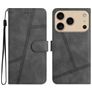 Mobigear Stitch iPhone 17 Pro Funda tipo libro Cartera - Gris