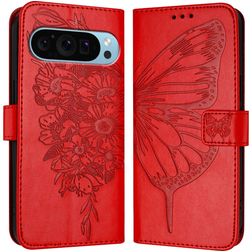 Mobigear Butterfly Google Pixel 9 Pro XL Plånboksfodral med sedelfack - Röd
