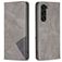 Mobigear Rhombus Slim Samsung Galaxy S25 Plus Lompakkokotelo - Harmaa