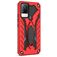 Mobigear Armor Stand Vivo V21 Plástico rígido Capa traseira Antichoque com suporte - Vermelho