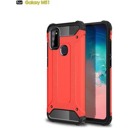Mobigear Outdoor Samsung Galaxy M51 Hard Case Back cover Shockproof - Red