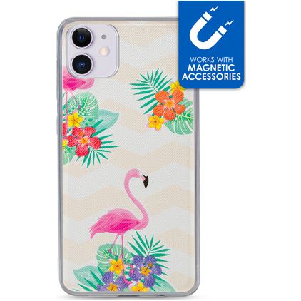 My Style Magneta iPhone 11 Flexible TPU Back cover - Flamingo