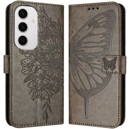 Mobigear Butterfly Samsung Galaxy S24 FE Wallet case - Grey