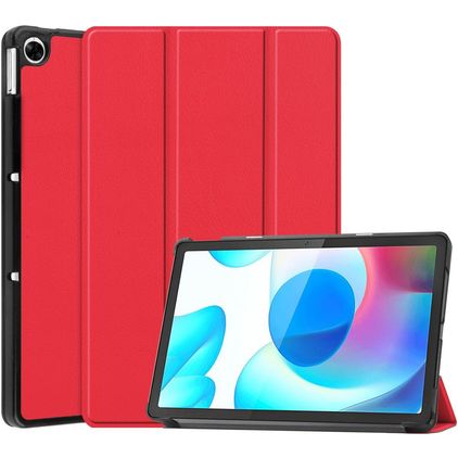 Mobigear Tri-Fold Realme Pad 10.4 (2021) Cover a libro - Rosso