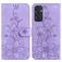 Mobigear Clover Samsung Galaxy M55 Wallet case - Purple