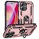 Mobigear Armor Ring iPhone 16 Plus Funda Plástico rígido Carcasa Antigolpes con anillo - Oro rosa