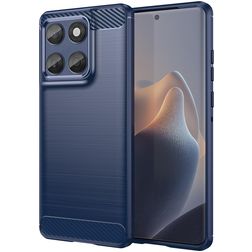 Mobigear Brushed Slim Motorola Edge 60 Fusion TPU flexível Capa traseira - Azul