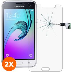Mobigear Samsung Galaxy J1 (2016) Tempered Glass Screen Protector - Case Friendly (2-Pack)
