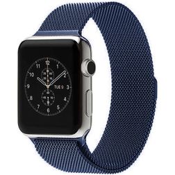 Mobigear Style Loop Bracelete Milanesa Fecho magnético para Apple Watch - 42/41/40/38 mm - Azul