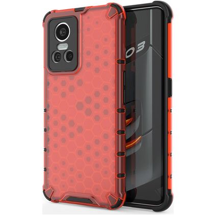 Mobigear Honeycomb Realme GT Neo 3 Hard Case Back cover Shockproof - Red