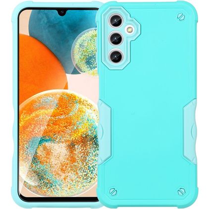 Mobigear Non-slip Armor Samsung Galaxy A14 Kova Suojakuori Iskunkestävä - Turkoosi