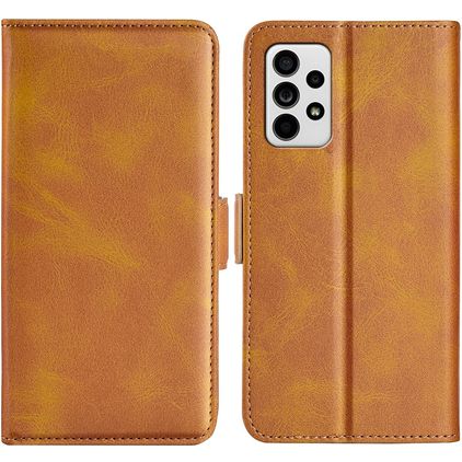 Mobigear Slim Magnet Samsung Galaxy A33 Cover a libro portafoglio - Cognac