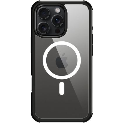 Valenta Full Cover iPhone 16 Pro MagSafe Vetro temperato Back cover Antiurto - Nero
