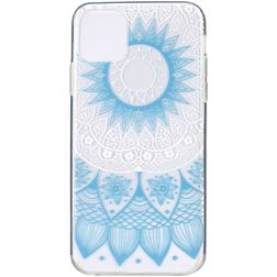 Mobigear Design iPhone 12 Pro Max TPU flexible Carcasa - Mandala Blue
