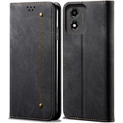 Mobigear Ranch Motorola Moto E14 Funda tipo libro Cartera - Negro