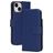 Mobiparts Wallet iPhone 15 MagSafe Genuine Leather Wallet case - Blue