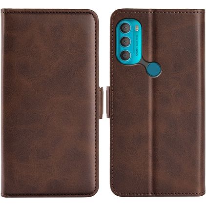 Mobigear Slim Magnet Motorola Moto G71 5G Funda tipo libro Cartera - Marrón