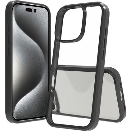 Mobigear Crystal iPhone 16 Pro Kova Suojakuori - Musta