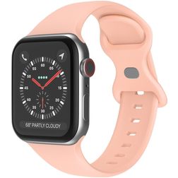 Mobigear Sport Dual Silikoni Apple Watch Ranneke Tappikiinnitys - 49/46/45/44 mm - Lohenpunainen