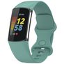 Mobigear Sport Dual Silikoni Fitbit Charge 5 Ranneke Tappikiinnitys - Vihreä