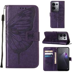 Mobigear Butterfly OPPO Reno 8 Pro 5G Funda tipo libro Cartera - Morado