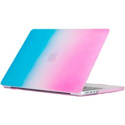 Mobigear Rainbow Matte MacBook Pro 14 pollici (2021-2026) Cover rigida per MacBook - Blu / Rosa - Modello A2442 / A2779 / A2918 / A2992 / A3401 / A3112 / A3434 / A3427 / A3426