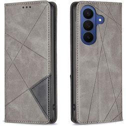 Mobigear Rhombus Slim Samsung Galaxy A37 Cover a libro - Grigio