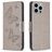 Mobigear Butterfly iPhone 15 Pro Max Wallet case - Grey