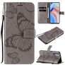 Mobigear Butterfly OPPO Reno 4 Lompakkokotelo + Setelitasku - Harmaa