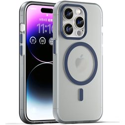 Mobigear Shockproof iPhone 16 Pro MagSafe Flexibel TPU Skal - Mörkblå