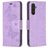Mobigear Butterfly Samsung Galaxy A24 Pungetui med Seddelrum - Lilla