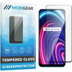 Mobigear Premium Realme C25Y Glas Skærmbeskytter - Case Friendly - Sort