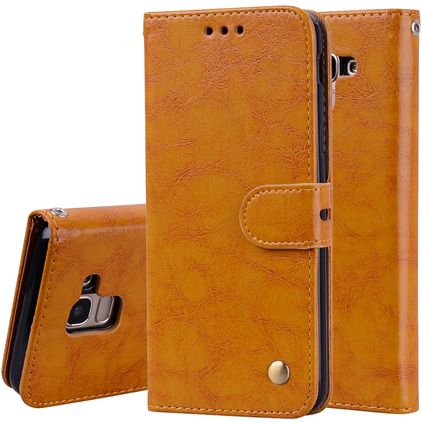 Mobigear Wallet Samsung Galaxy J6 (2018) Plånboksfodral med sedelfack - Konjak