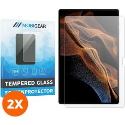 Mobigear Samsung Galaxy Tab S8 Ultra Panssarilasi Näytönsuoja - Suojakuoren kanssa yhteensopiva (2 kpl)