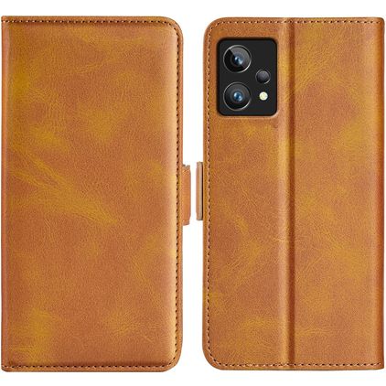 Mobigear Slim Magnet Realme 9 Pro Plus Funda tipo libro Cartera - Coñac