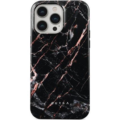 Burga Tough iPhone 15 Pro Plástico rígido Capa traseira Antichoque - Rose Gold Marble