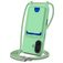 Mobigear Lanyard Card iPhone 16 Plus Silicone Cover con cordino e portacarte - Verde