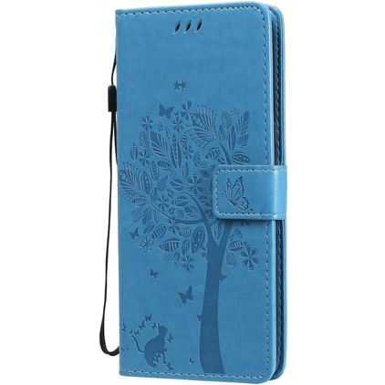Mobigear Tree LG V60 ThinQ Pungetui med Seddelrum - Blå