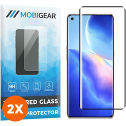 Mobigear Premium OPPO Find X3 Neo Tempered Glass Screen Protector - Case Friendly - Black (2-Pack)