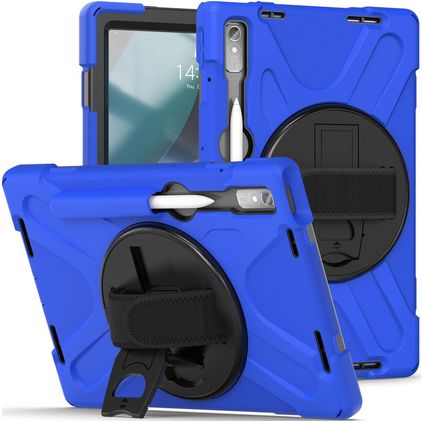 Mobigear SureGrip XGuard Lenovo Tab P11 Pro Gen 2 Cover Hård plast / Silikone Bagsidecover + Stylus-holder + Stander - Blå